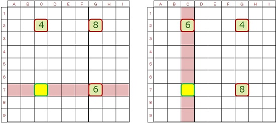 ナンプレ解法テクニック(行・列)